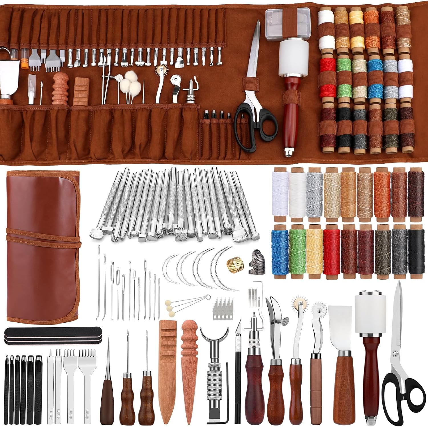 Leatherwork Essentials - 가죽 공예 도구 세트, 맞춤형 보관