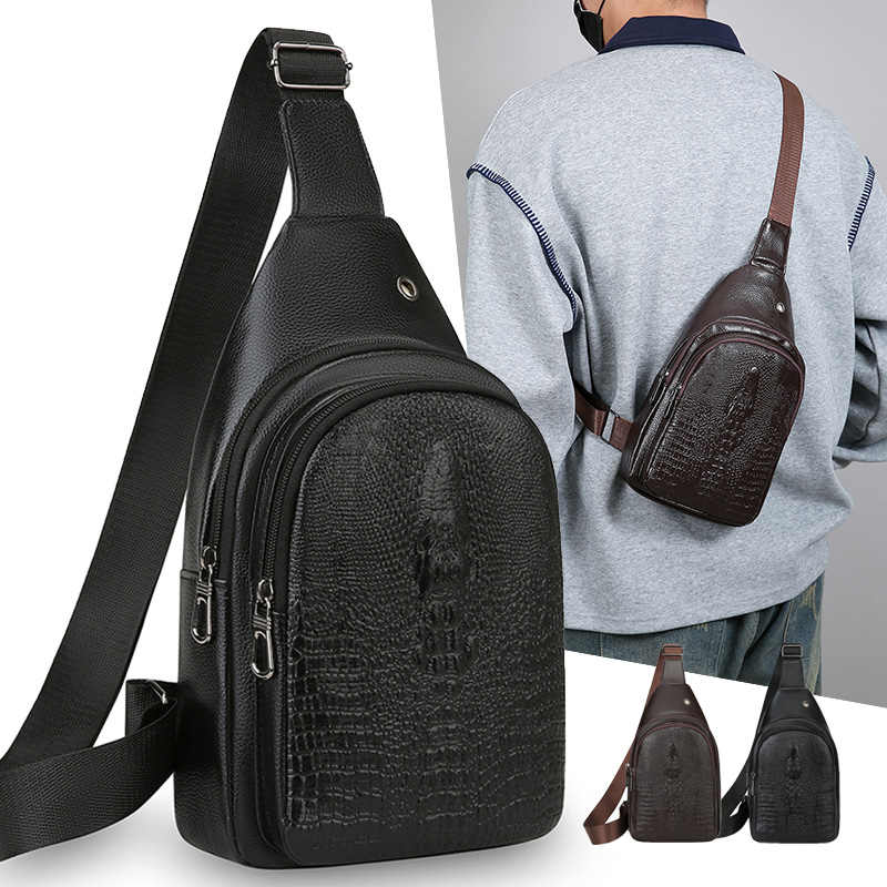 Leatherwork Essentials - 다용도 PU 가죽 크로스바디 백 -