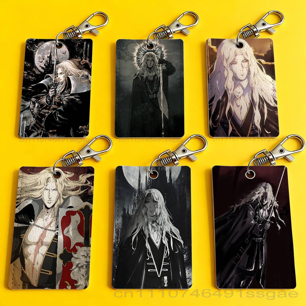 Leather Work - 게임 C-Castlevania Alucard 배지 홀더 은행용
