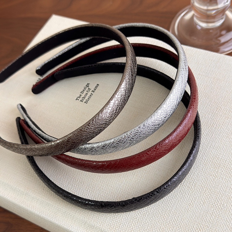 빈티지 레드 가죽 얇은 헤어밴드 다양한 스타일 레트로  - Leatherwork Pony 리뷰 및 가격