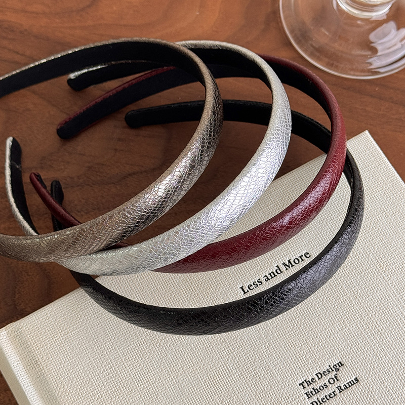 빈티지 레드 가죽 얇은 헤어밴드 다양한 스타일 레트로  - Leatherwork Pony 리뷰 및 가격