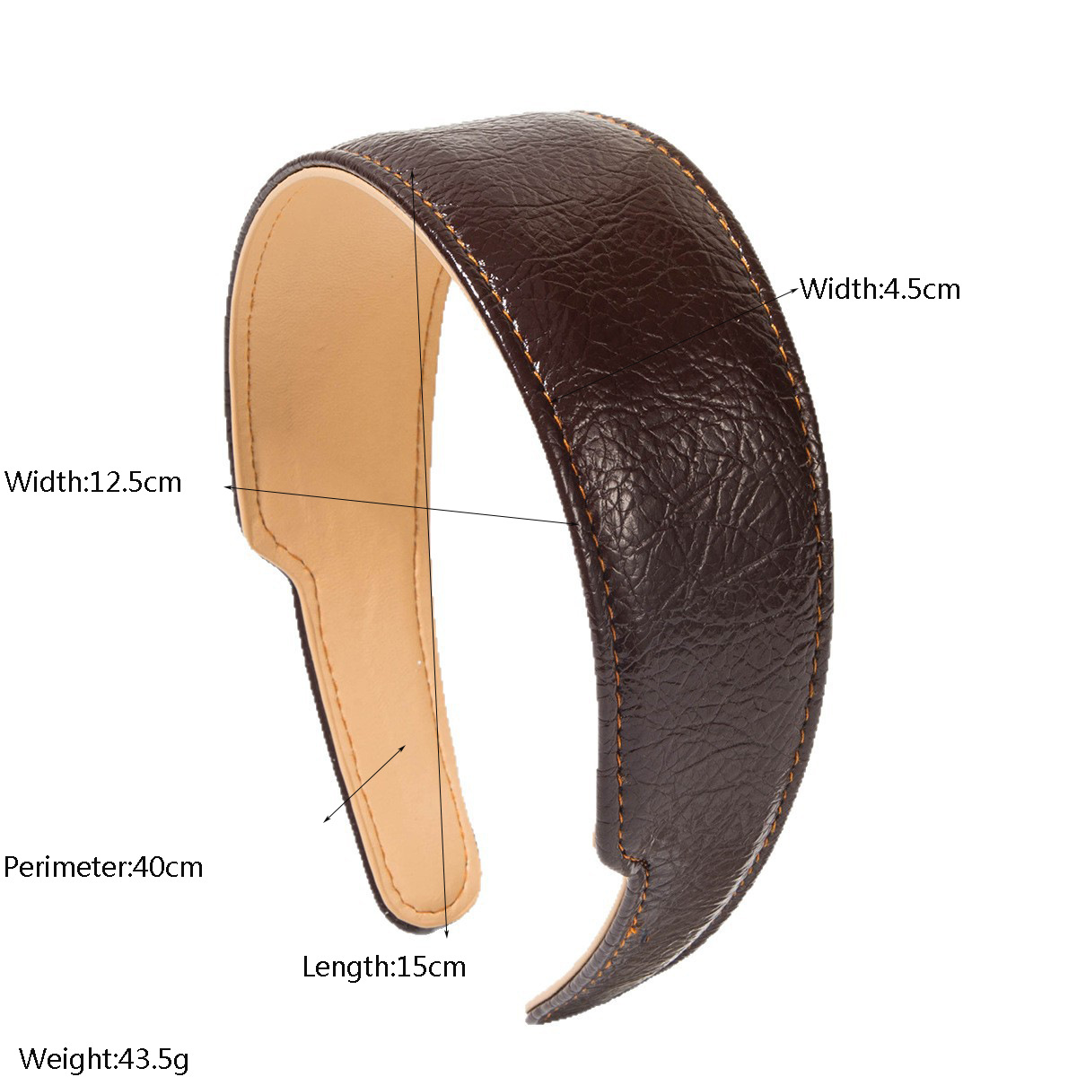 우아한 한국 스타일 가죽 헤어 후프 여성 패션 와이드  - Leatherwork Pony 리뷰 및 가격