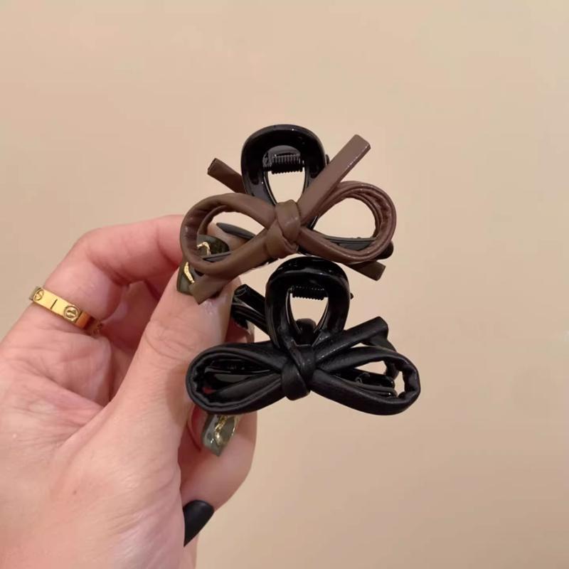 2개 빈티지 가죽 리본 작은 헤어 클로 여성 소녀용 달 - Leatherwork Pony 리뷰 및 가격